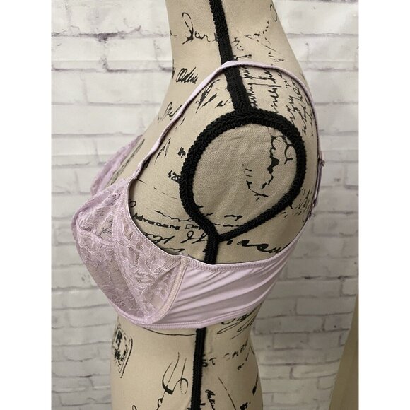 NATORI Size 38D Statement Full Fit Bra Purple Lace Unlined Underwire 746211 - Picture 2 of 7